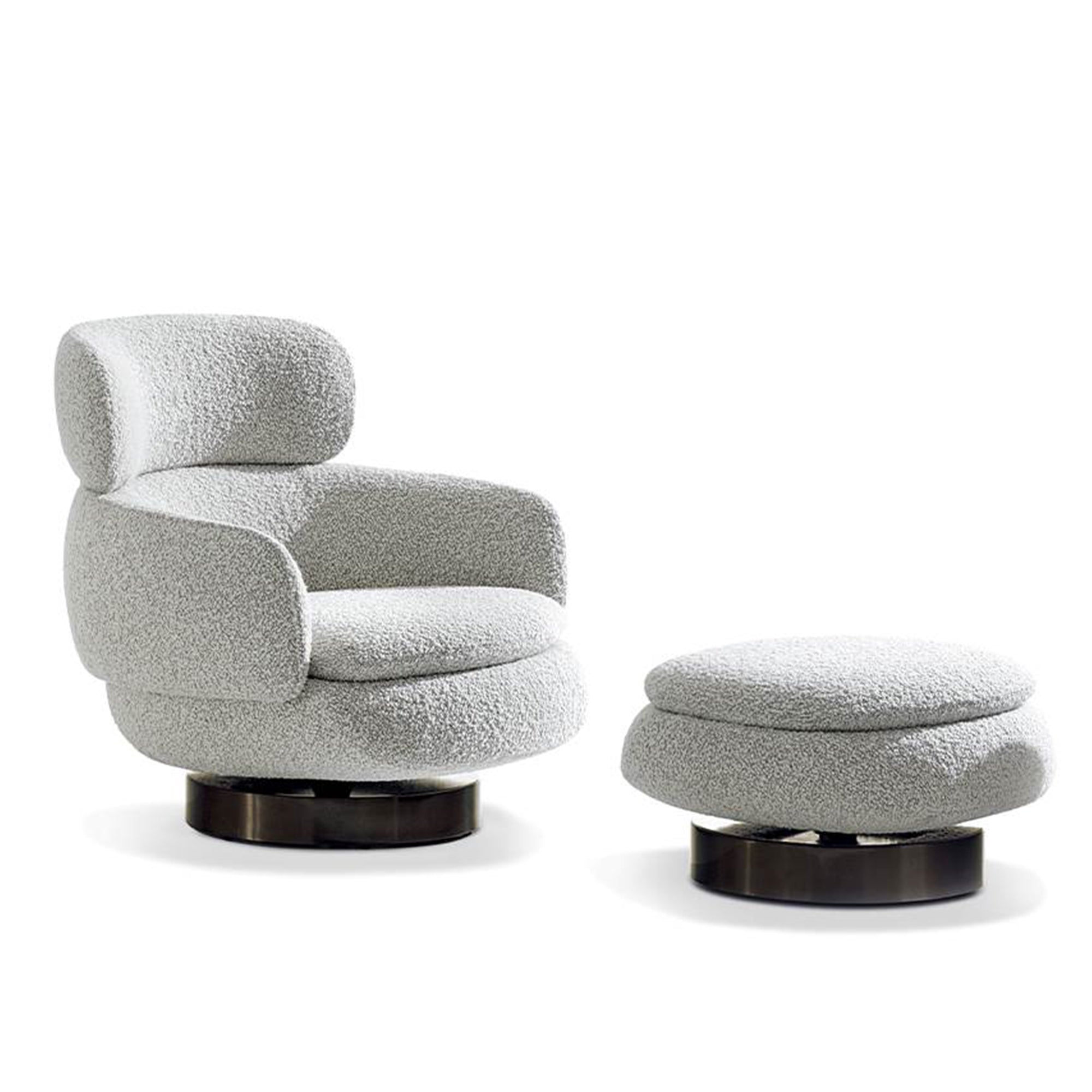 Vivienne High Armchair and Ottoman